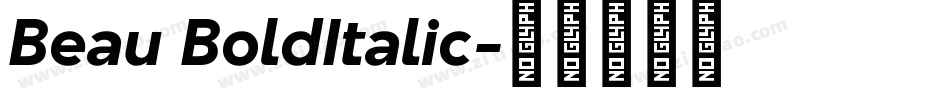 Beau BoldItalic字体转换